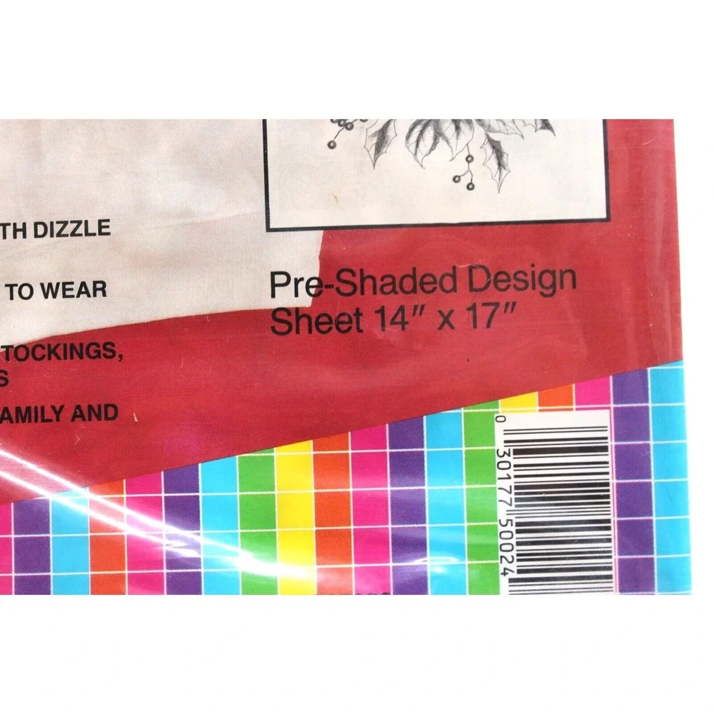 VTG Dizzle Iron-On Transfers Lot of 4 Shaded Poinsettia Glitter Stars & Moon 90s - Picture 4 of 10